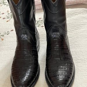 Tecovas The Cole caiman roper, black, 9.5 d